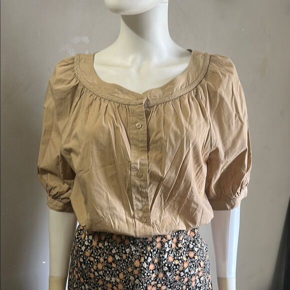 Women's Tan Blouse - Picture 1 of 5
